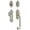 Satin Nickel, variant on Grandeur 805787 Grande Victorian Solid Brass Rose Keyed Entry Single Cylinder Sectional