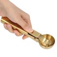 thumbnail image 1 of Ice Cream Scoop with Trigger,Metal Cookie Scoops with Non-Slip Effortless Handle,Stick Proof Stainless Steel Ice Cream Ball Spoon for Fruit Pepper[Gold], 1 of 9