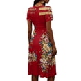 thumbnail image 5 of Women's 250th Anniversary Usa Dresses Midi American Flag Dress Stretchy Slim Fit Summer Evening Party Dress, 5 of 5