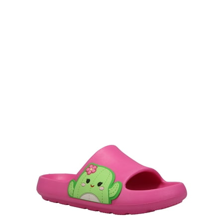 Squishmallows Women’s Maritza the Cactus Casual Molded Pink Slide, Dual Sizes 5-12, Regular Width