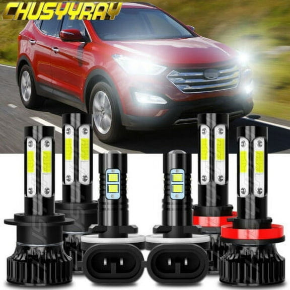 6x For Kia Sportage 2011-2015 2016 COB LED Combo Headlight Fog Light Bulbs Kit
