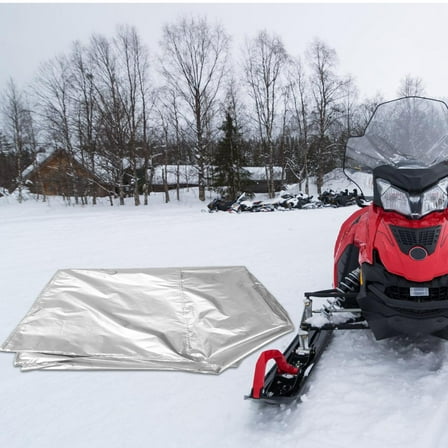 Worgeous Snowmobile Cover Waterproof Snowmobile Covers Snowmobile Accessories Storage Cover Snow Machine Sled Cover Silver