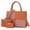 7710-Brown, variant on Sendfen Handbags for Women Shoulder Bags Tote Satchel Hobo 4pcs Purse Set