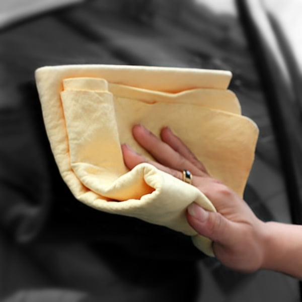 GLiving Car Chamois Drying Towel Natural Chamois Cloth for Car Leather