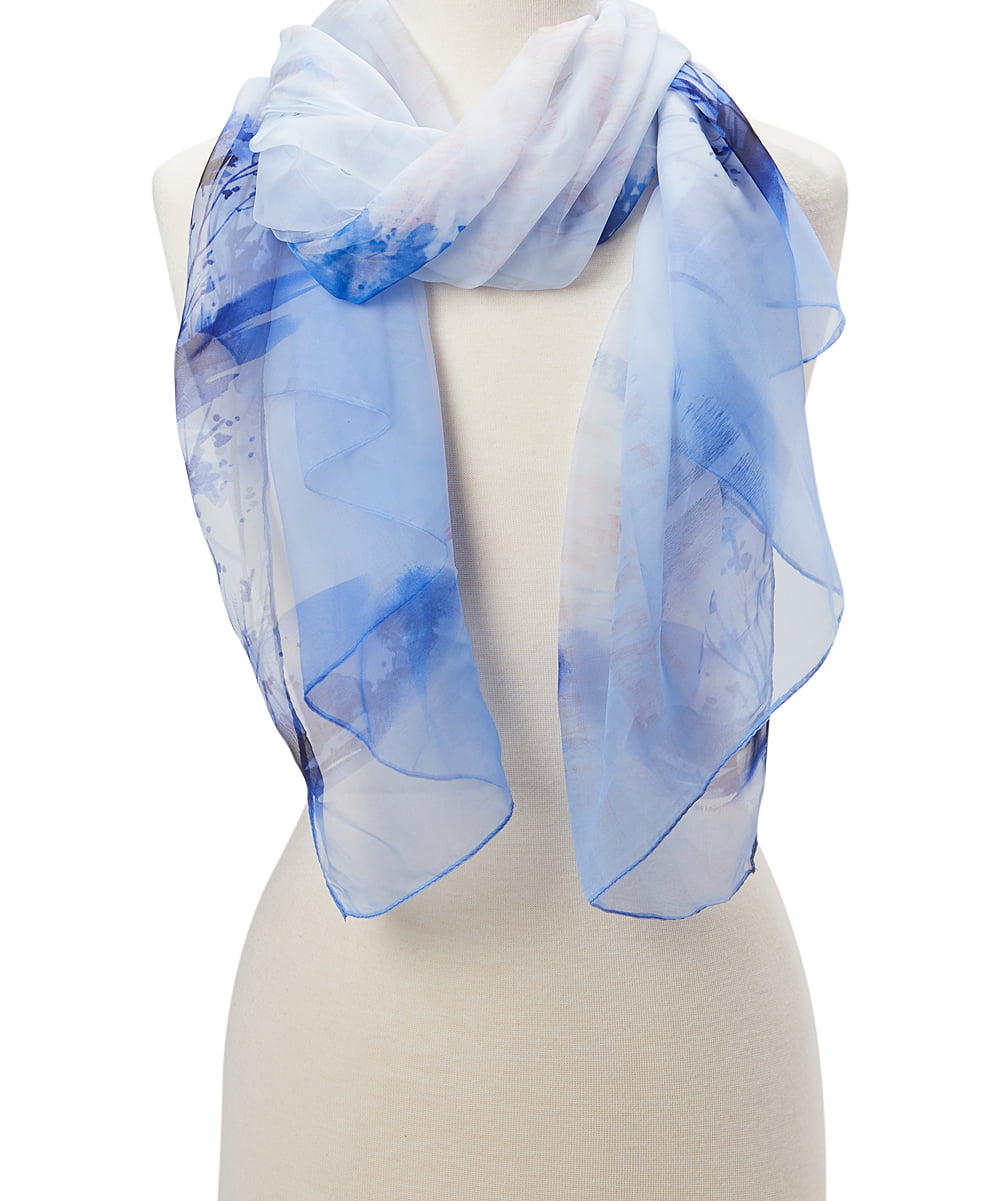 Unmade Summer Scarf natural white-pink abstract pattern casual look Accessories Scarves Summer Scarfs 