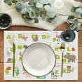 thumbnail image 4 of Letter Place Mats Set of 6 Table Mats for Baby & Kids & Toddler Learn Letter Recognition Animals Table Mat Holiday Home Kitchen Table Mat Decoration 12x18 Inch, 4 of 6