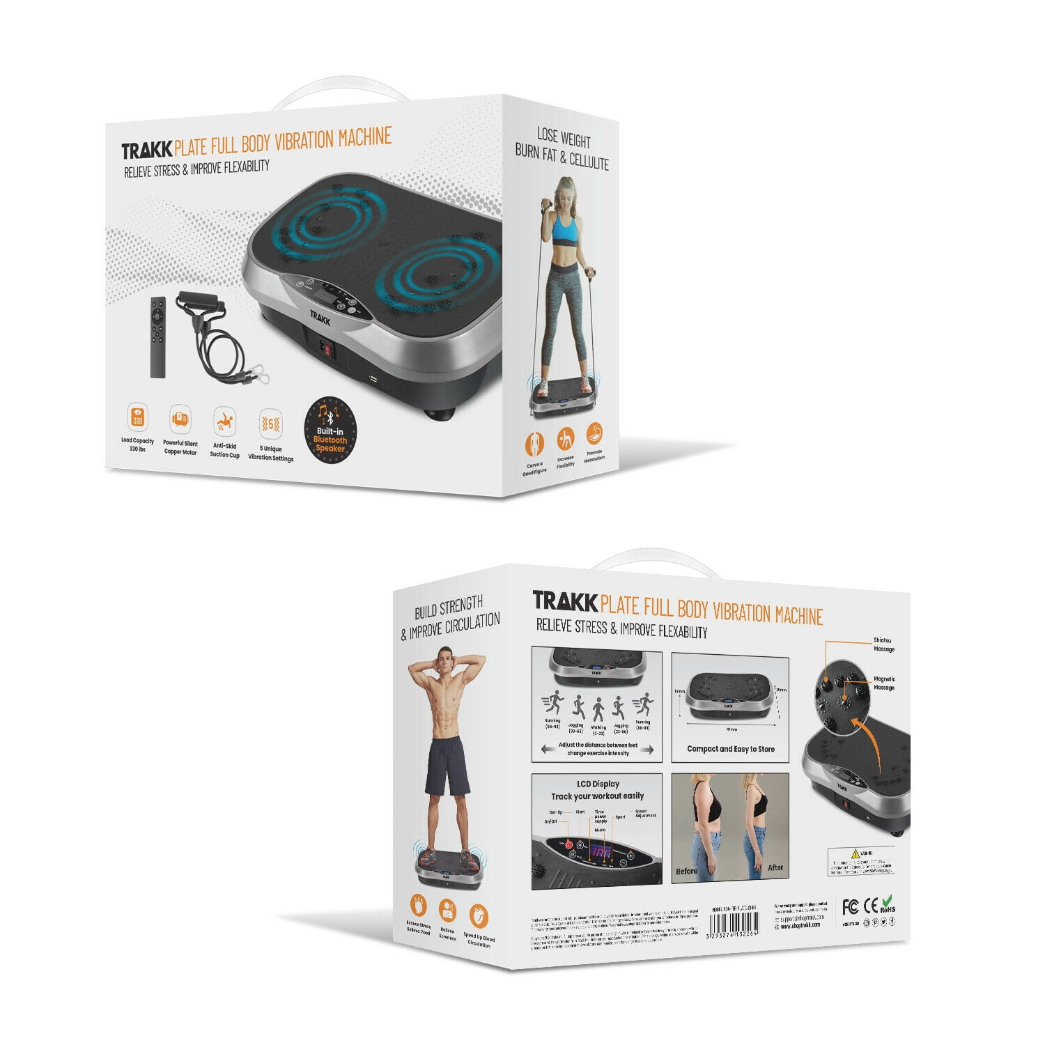 TRAKK Plate Vibration Plate Exercise Machine with Bluetooth