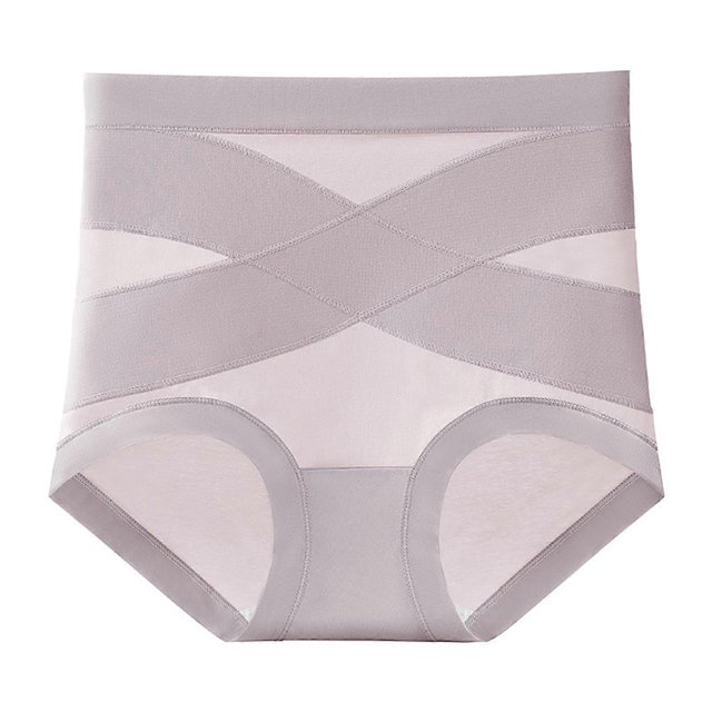 Tummy Controls Shapewear Panties Butt Lifters Women High Waist Body Shaper Underwear Slimming Girdle Shaping Briefs Rice grey XXL