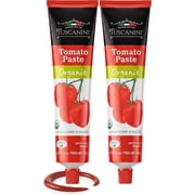 Tuscanini Organic Tomato Paste Tube 4.6oz 2 Pack Double Concentrate 100% Italian Tomatoes, All Natural, NON-GMO, Kosher