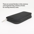 thumbnail image 3 of tamizeot Memory Card Zipper Closure Bag Storage Case Traveling Padded Interior Dustproof Protective Carrying Pouch Protector Black 1Set, 3 of 6