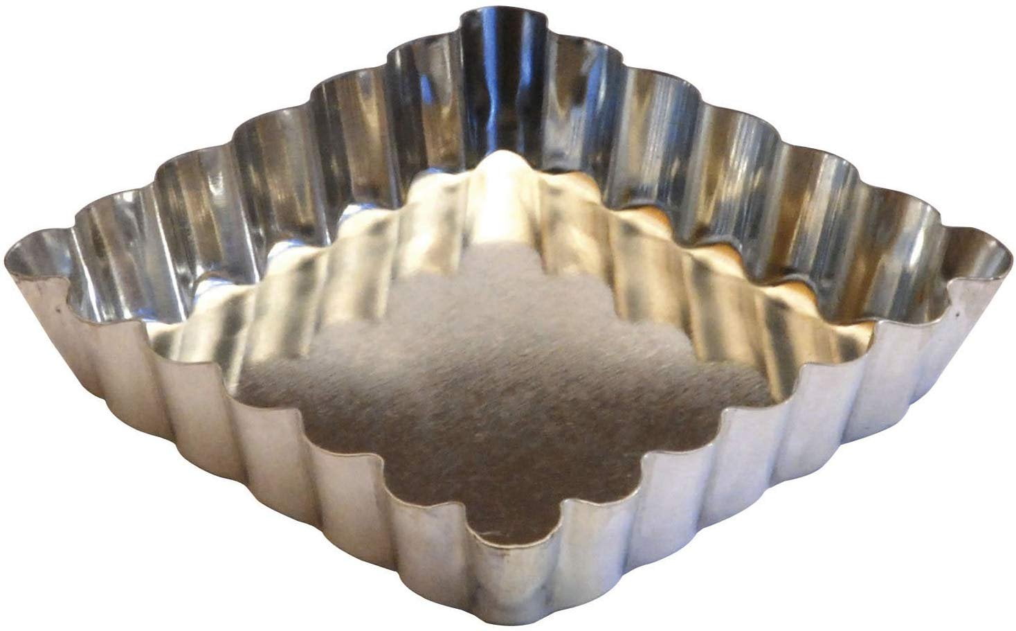 Gobel Tinplate Fluted Square Tart Mold 100mm