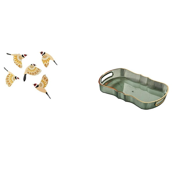 Arte de pared de pájaros de madera,Pájaros de madera para decorar la pared,regalos para el hogar,Adorno decorativo de pared de madera con pájaros voladores,Bandeja de almacenamiento,Bandeja