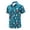 Blue, variant on Gyexs Christmas Hawaiian Shirts for Men Short Sleeve Printed Button Down Beach Shirts Red Size S