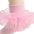 thumbnail image 4 of EnJoCho Children's Socks With Lace Ruffles Girls Ankle Socks Kids Dance Sock For Cute Baby Frilly Socken For Girls Sock Retro-Chic Fashion Mid-Calf Socks For Ladies, 4 of 5