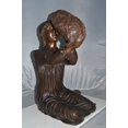 thumbnail image 2 of Nifao Girl Playing With Her Little Dog Bronze Statue – Home Decor Sculpture, 22"L x 22"W x 30"H, 2 of 9