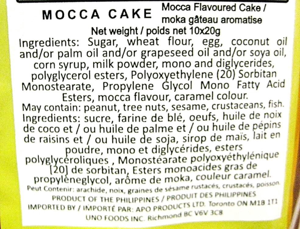 Regent Mocca Flavoured Cake x , Sponge Cake