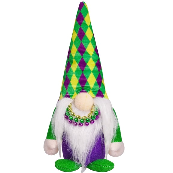 RyanK Mardi Gras Decorations Carnival Faceless Doll Decoration Carnival Dwarf Elderly Ornament Rudolf Doll Decoration Grid Hat