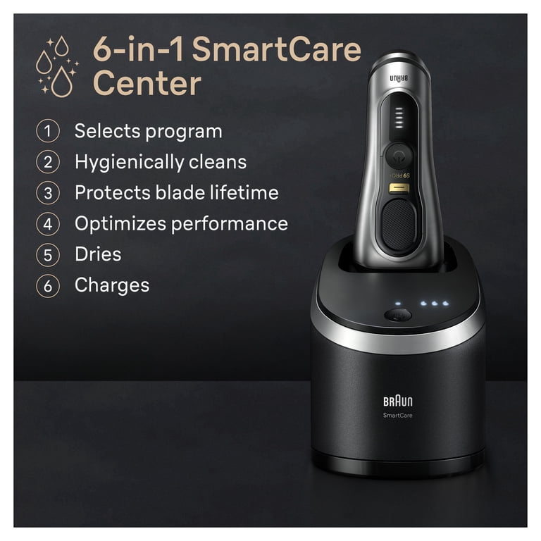 Braun Series 9 PRO+ Electric Shaver, 6in1 SmartCare Center