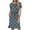 Gray womens dresses, variant on Usmixi Womens Dresses Fashion Tie Waist Pocket Slit Hem Knee-Length Dresses Casual Tie-Dye Print Crewneck Short Sleeve Midi Summer Dress Blue l Under $5