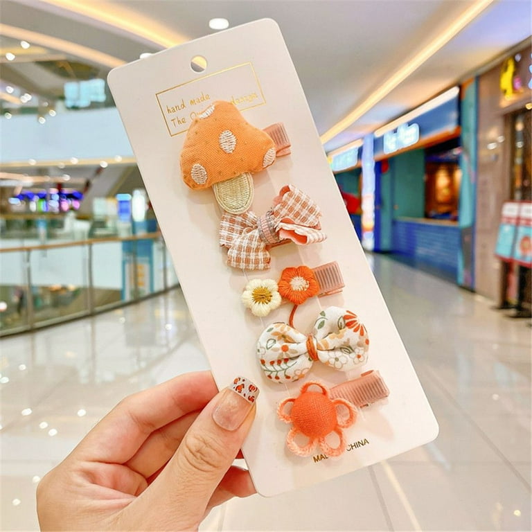 5Pcs set Children Girls Sweet Bow knot Flower Hairpins Hair