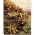 thumbnail image 1 of Ceramic Tile Mural-Daniel Ridgway Knight Garden Shower Tile Mural 16. 24" w x 30" h using (20) 6 x 6 ceramic tiles, 1 of 3