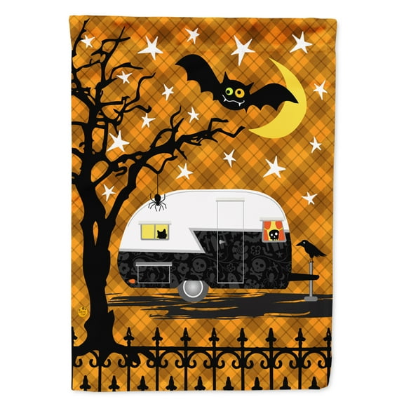 Halloween Vintage Camper Garden Flag