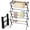 Black, variant on Drying Rack Clothing, 3-Tier Clothes Drying Rack Foldable, Antirust Laundry Drying Rack Collapsible Use for Indoor & Outdoor, 11.8" D x 34.6" W x 35.4" H, White