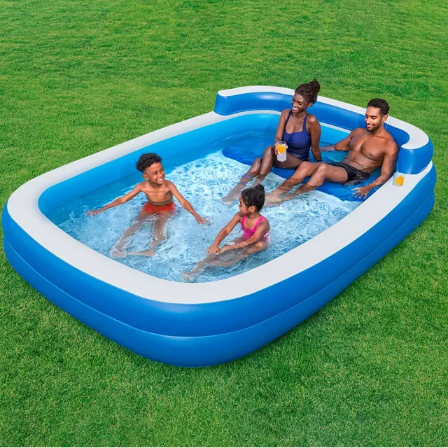 ALBERCA FAMILIAR INFLABLE DE 3 METROS DE LARGO CON ASIENTOS H2O GO