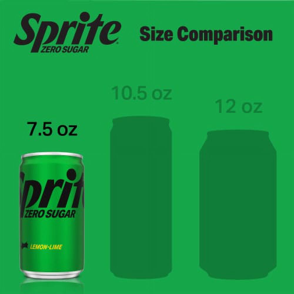 2X-Sprite Lemon Lime Zero Sugar Caffeiine Free Soda Mini Cans - 7.5 fl oz - 6 pk