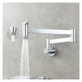 thumbnail image 1 of Brass Kitchen Faucet Wall Mount Pot Filler Faucet 360 Rotatable Folding Lengthened With Double Joint Swing Arms Cold Water Tap ,bar Laundry RV Farmhouse, 1 of 7