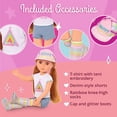 thumbnail image 3 of Glitter Girls – Astrid 14-inch Poseable Doll – Red Hair & Hazel Eyes — Camping Outfit, Matching Cap, and Glitter Boots –Toys, Clothes, and Accessories for Kids Ages 3+, 3 of 5