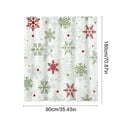 thumbnail image 3 of PRETXORVE Christmas Decorations, Christmas Decor, Colorful Snowflake Bath Fabric Shower Curtain with 12 Hooks No Drill Installation, 3 of 6