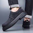thumbnail image 4 of Men's Camel Suede Chunky Sole Casual Derby Shoes, 4 of 8