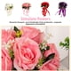 thumbnail image 3 of Inteprter Ramo de dama de honor para novia, rosa artificial con cinta de seda, para el hogar, habitación, novia, flores, accesorios para fiesta de Decoración Rosa Inteprter HA083775-02, 3 of 6