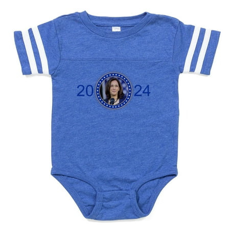 

CafePress - Kamala Harris 2024 - Cute Infant Baby Football Bodysuit