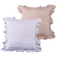 thumbnail image 1 of 2 paquetes de funda de almohada de color sólido para sofá de dormitorio, funda de almohada versátil de encaje plisado, 1 of 5