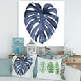 thumbnail image 2 of Blue Watercolour Tropical Leaves III 16 in x 16 in Painting Canvas Art Print, by Designart, 2 of 4