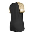 thumbnail image 3 of Women's New Era  Black New Orleans Saints Raglan Lace-Up T-Shirt, 3 of 3