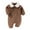 Brown, variant on Qlbmong Baby Onesie Winter Boy Girl Toddler Newborn Fleece Comfy Jumpsuits Infant Warm Cute Clothes