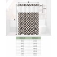thumbnail image 6 of No Hook Shower Curtain with Snap in Liner, Boho Moroccan Brown Black and White Geometric Hotel Shower Curtains for Bathroom, Washable Shower Curtain Liner Set with Mesh Top Window, 72”x78”, 6 of 6