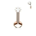 thumbnail image 4 of Labret Monroe Clou à Lèvres Carré en Acier Inoxydable PVC Fileté Intérieurement CZ 16G, 4 of 4