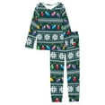 thumbnail image 2 of Renewold Matching Family Pajama Sets for Adults Size M Snowflake Colorful Lights Jogger Walking Athletic Clothing 2 Packs Men's Pullover Tops & Pants,Christmas Holiday, 2 of 5