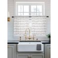 thumbnail image 2 of Music Notes,Tier Curtains 36 Inch Length,Sheer Curtains for Bedroom Living Room Window Modern Abstract Minimalistic Geometric Stripes Small Half Window Kitchen Curtains & Drapes 27.5"x36" 2 Panels, 2 of 6
