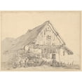 thumbnail image 3 of Emanuel Murant 14x11 Black Modern Framed Museum Art Print Titled - A Farm Building (Mid-To Late 17th Century), 3 of 5