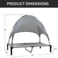 thumbnail image 4 of Niubya Cooling Elevated Dog Bed, Portable Raised Pet Cot with Removable Canopy and Washable Mesh, Extra Large, Grey, 4 of 8