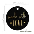 thumbnail image 6 of Inkdotpot Pack Of 50 Made With Love Text Favor Paper Tags Craft Real Gold Foil Hang Tags, 6 of 6