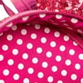 thumbnail image 3 of Loungefly Women's Mini Backpack Faux Leather Sequin Backpack, Magenta, 3 of 4