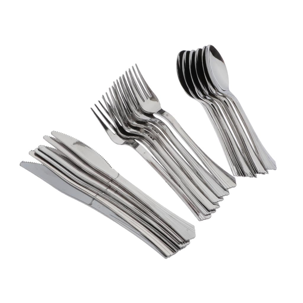 6 Set Home Cutlery Set Disposable Forks Spoons , Parties, Dinners