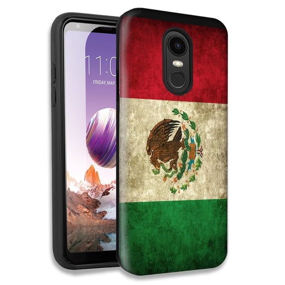 Mundaze Mexico Flag Double Layer Hybrid Case Cover For LG Tribute Empire/Risio 3/K8 K8 Plus 2018