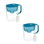 Brita 6 Cup Water Filter Pitcher with 1 Standard Filter, Teal, 2 Count